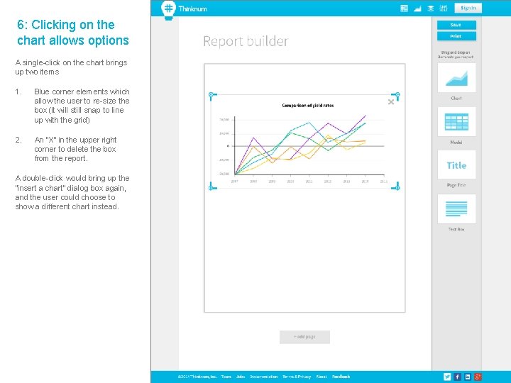 6: Clicking on the chart allows options A single-click on the chart brings up