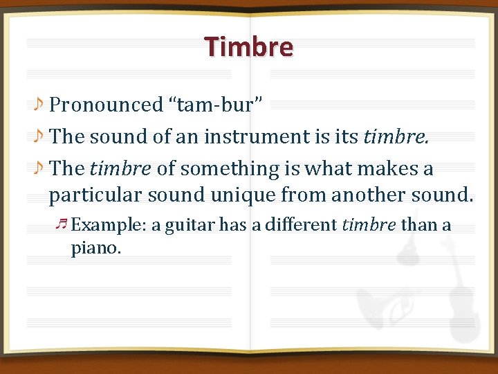 What instrument do you hear Listen carefully Timbre