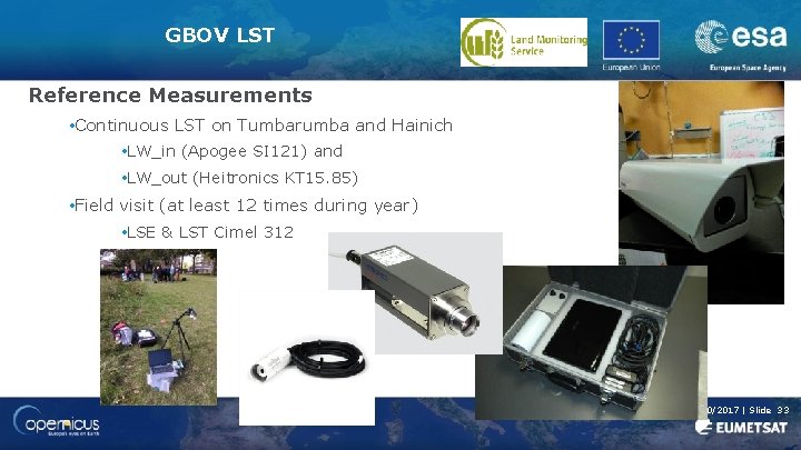 GBOV LST Reference Measurements • Continuous LST on Tumbarumba and Hainich • LW_in (Apogee