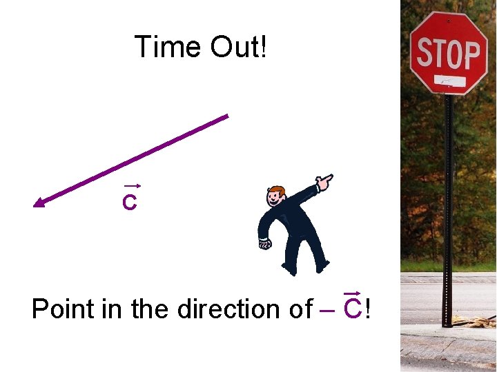 Time Out! C Point in the direction of – C! 