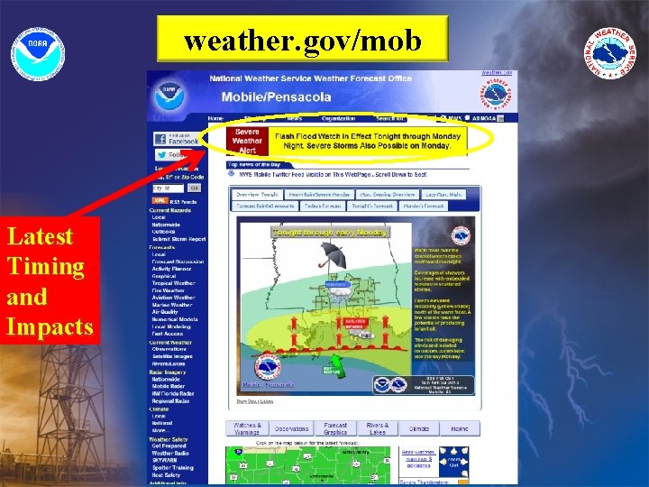 weather. gov/mob Latest Timing and Impacts 