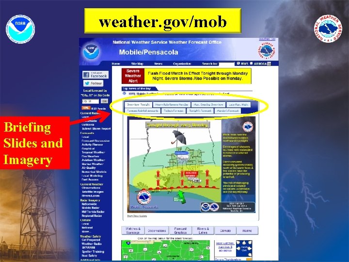 weather. gov/mob Briefing Slides and Imagery 