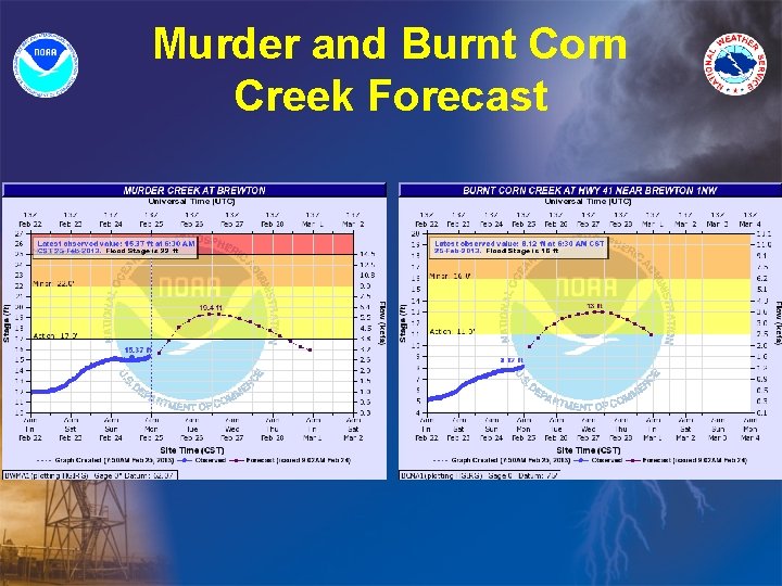 Murder and Burnt Corn Creek Forecast 