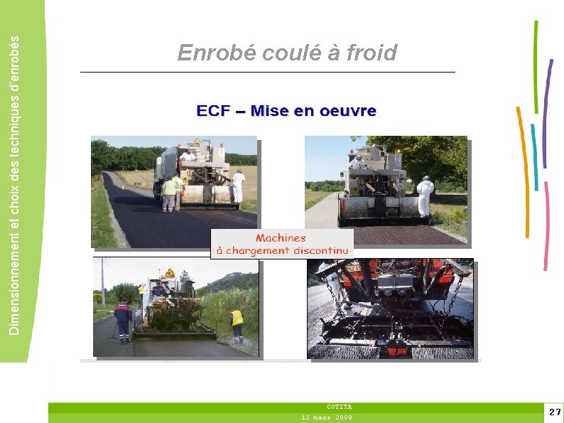 Dimensionnement et choix des techniques d’enrobés Enrobé coulé à froid COTITA 12 mars 2009