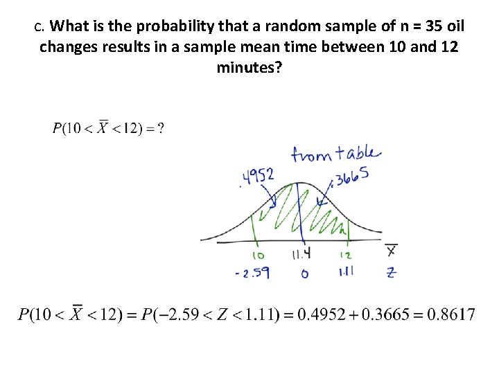 c. What is the probability that a random sample of n = 35 oil