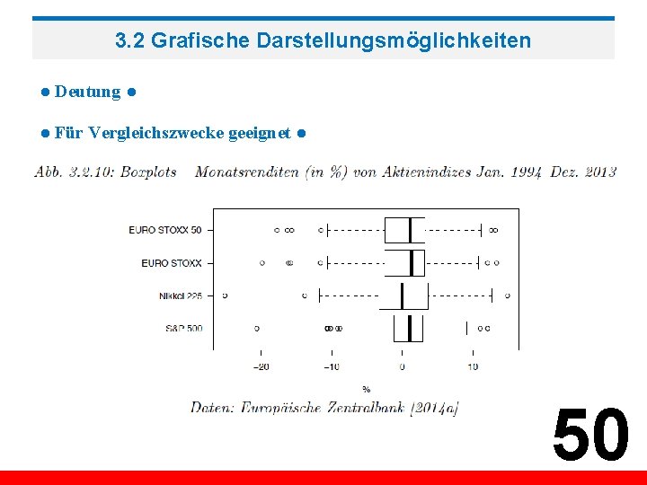 3. 2 Grafische Darstellungsmöglichkeiten ● Deutung ● ● Für Vergleichszwecke geeignet ● 50 