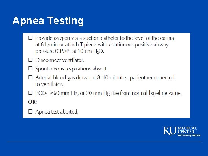 Apnea Testing 