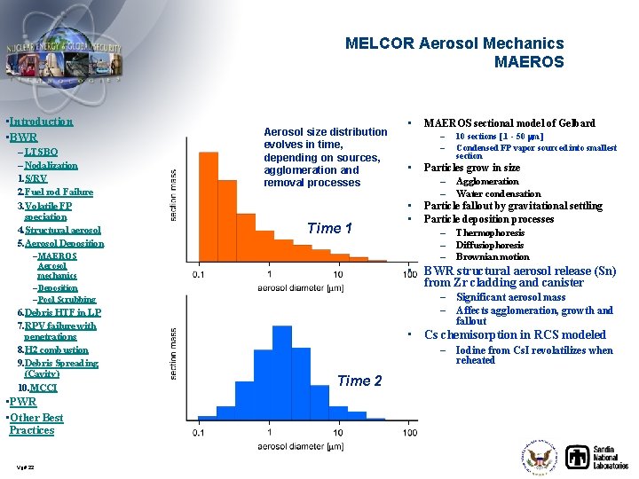 MELCOR Aerosol Mechanics MAEROS • Introduction • BWR – LTSBO – Nodalization 1. S/RV