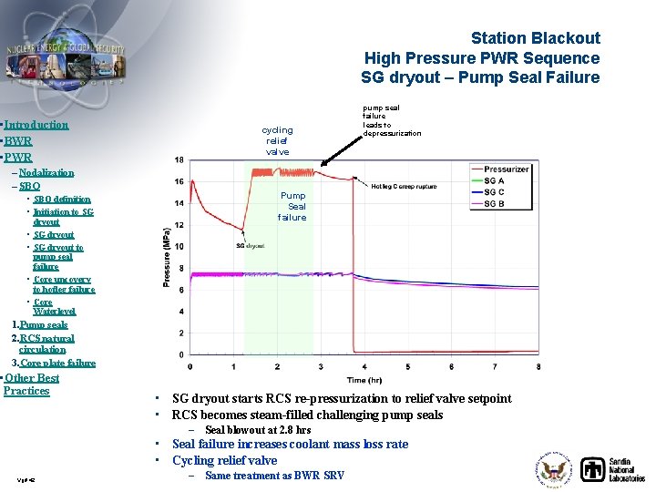 Station Blackout High Pressure PWR Sequence SG dryout – Pump Seal Failure • Introduction