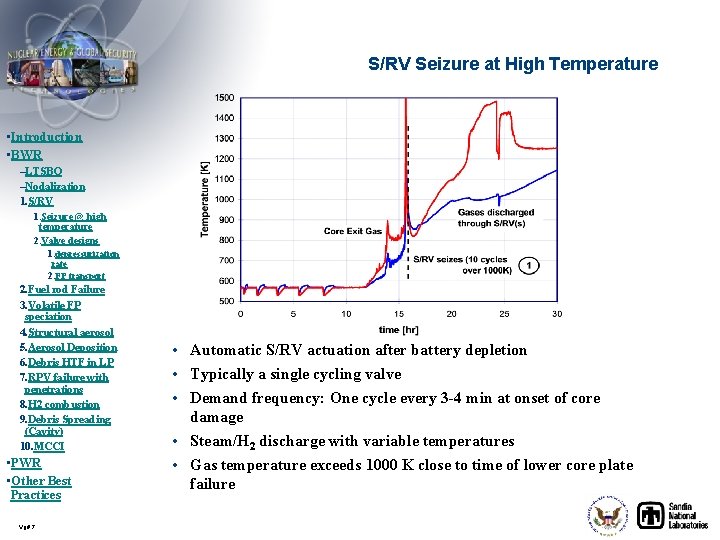 S/RV Seizure at High Temperature • Introduction • BWR –LTSBO –Nodalization 1. S/RV 1.