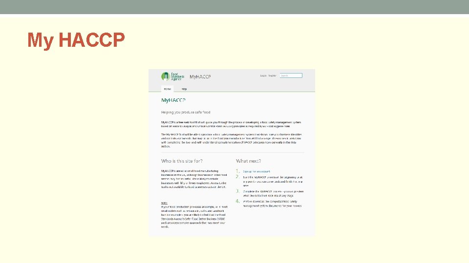 My HACCP 