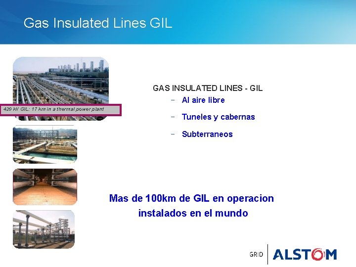 Gas Insulated Lines GIL GAS INSULATED LINES - GIL − Al aire libre 420