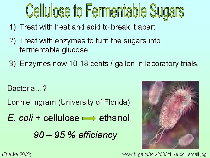 1) Treat with heat and acid to break it apart 2) Treat with enzymes