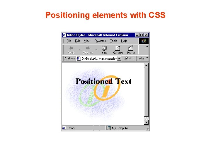 Positioning elements with CSS 