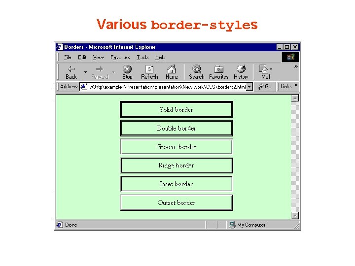 Various border-styles 
