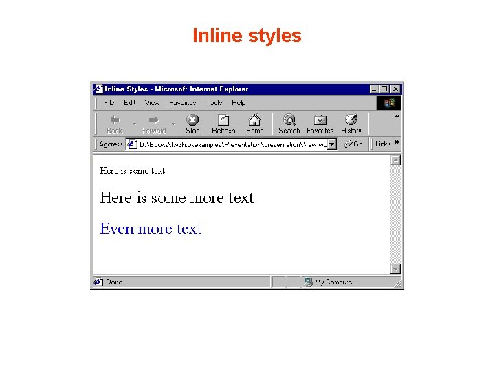 Inline styles 
