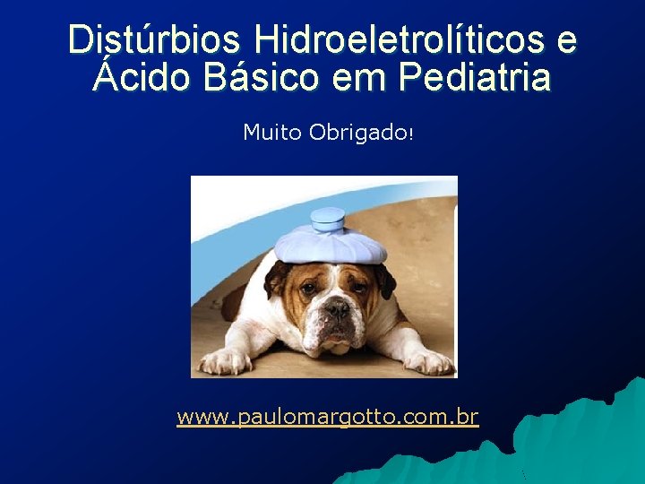 Distúrbios Hidroeletrolíticos e Ácido Básico em Pediatria Muito Obrigado! www. paulomargotto. com. br 