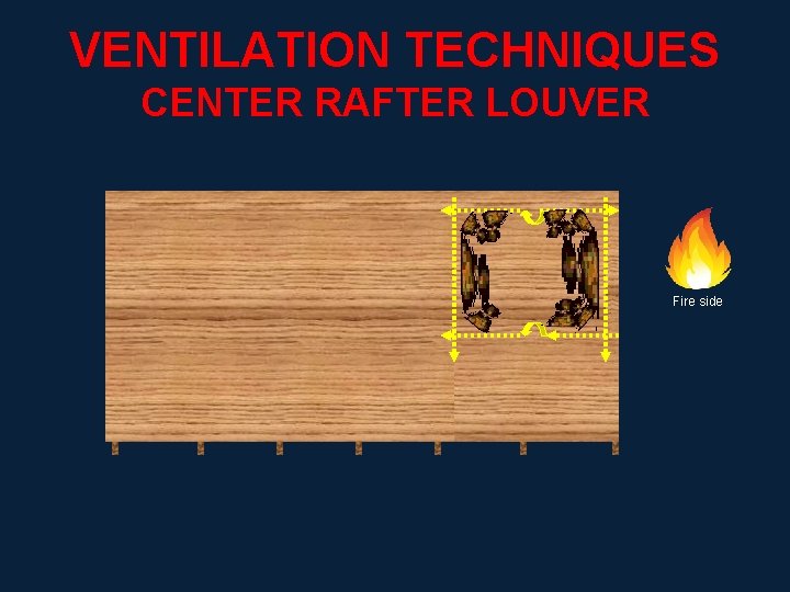 VENTILATION TECHNIQUES CENTER RAFTER LOUVER Fire side 