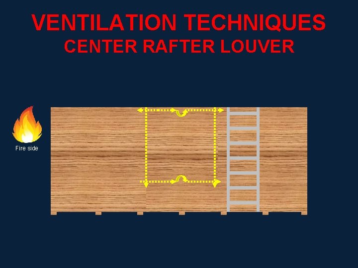 VENTILATION TECHNIQUES CENTER RAFTER LOUVER Fire side 