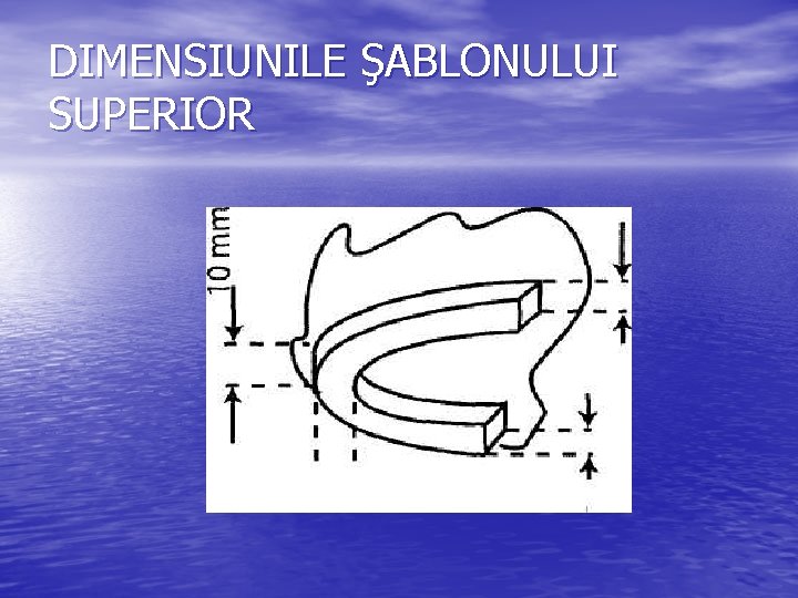 DIMENSIUNILE ŞABLONULUI SUPERIOR 