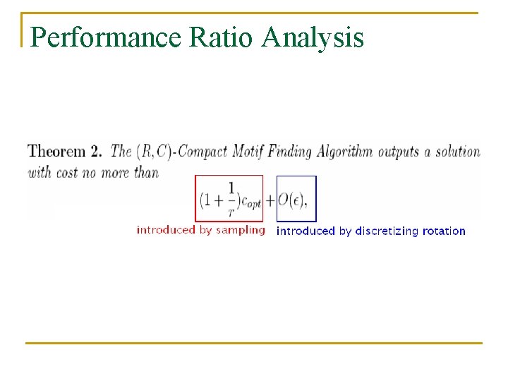 Performance Ratio Analysis 