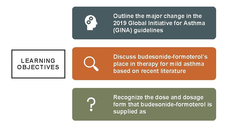 Outline the major change in the 2019 Global Initiative for Asthma (GINA) guidelines LEARNING