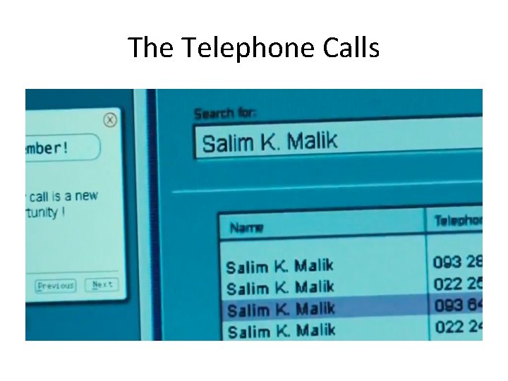 The Telephone Calls 