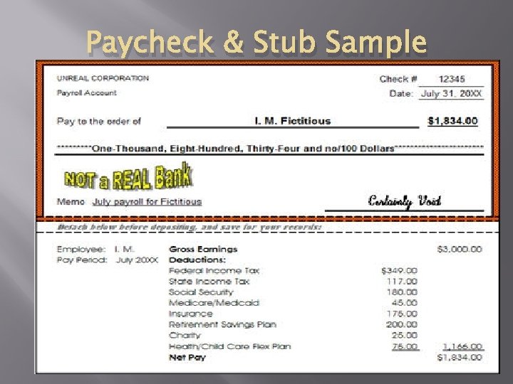 Paycheck & Stub Sample 