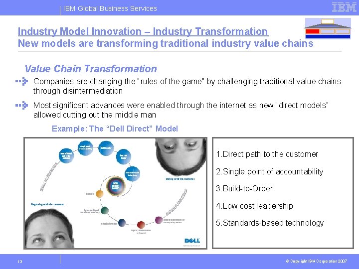 IBM Global Business Services Industry Model Innovation – Industry Transformation New models are transforming