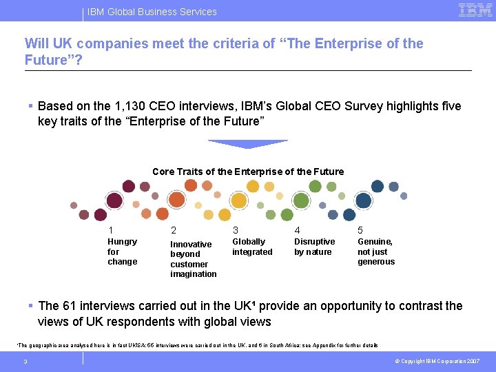 IBM Global Business Services Will UK companies meet the criteria of “The Enterprise of