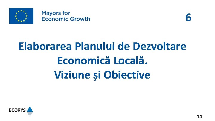 6 Elaborarea Planului de Dezvoltare Economică Locală. Viziune și Obiective 14 