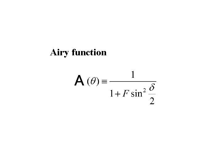 Airy function A 