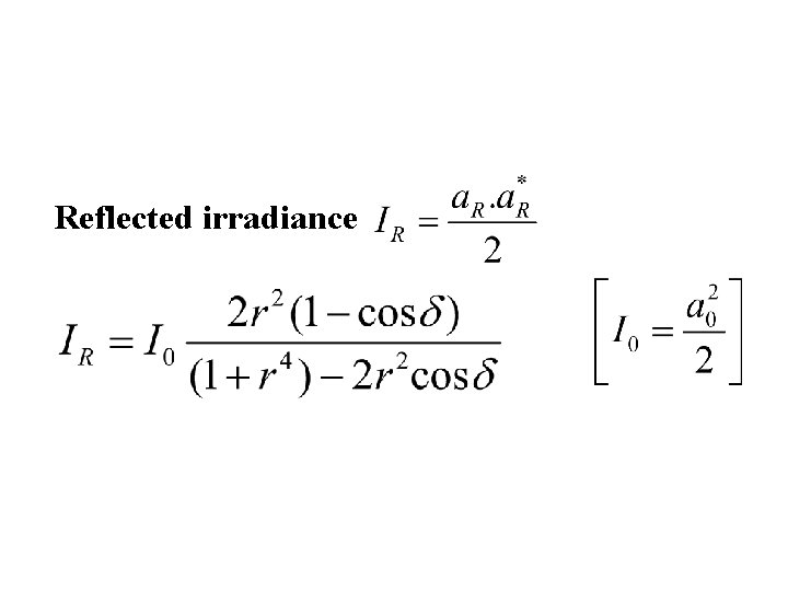 Reflected irradiance 