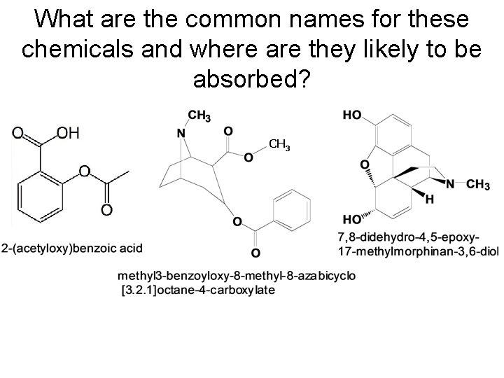 What are the common names for these chemicals and where are they likely to