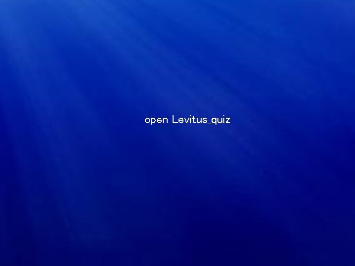 open Levitus_quiz 