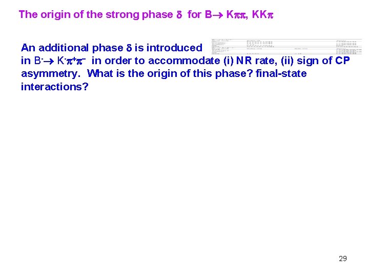 The origin of the strong phase for B K , KK An additional phase