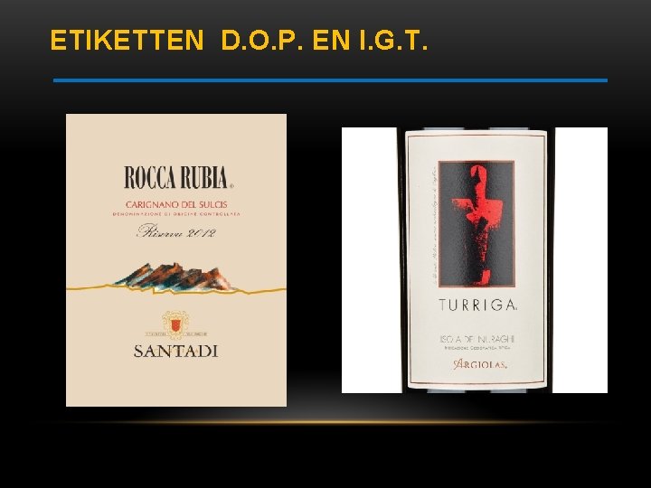 ETIKETTEN D. O. P. EN I. G. T. 