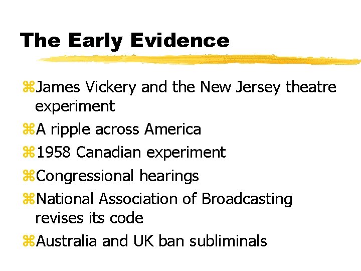 The Early Evidence z. James Vickery and the New Jersey theatre experiment z. A