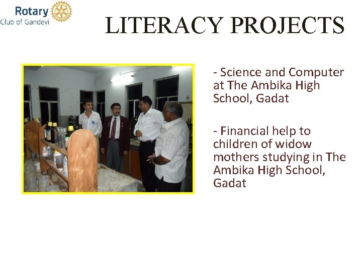 LITERACY PROJECTS - Science and Computer at The Ambika High School, Gadat - Financial
