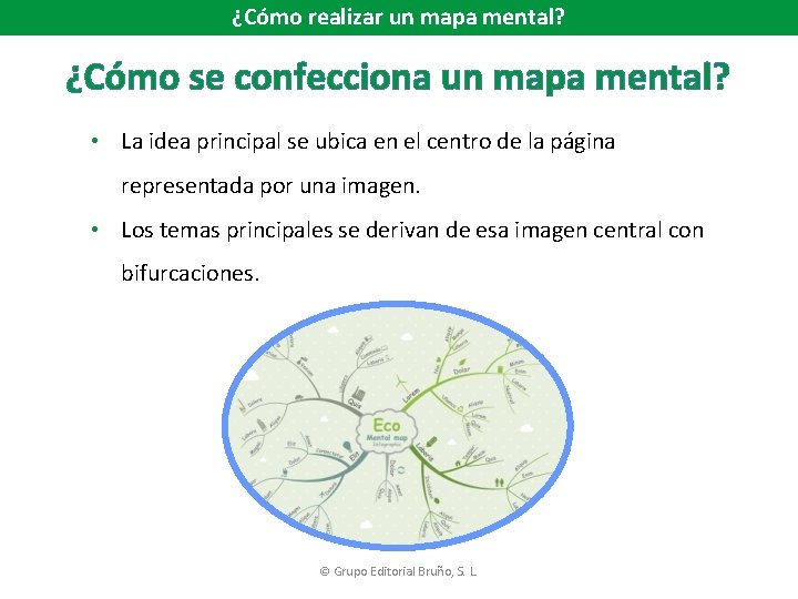 ¿Cómo realizar un mapa mental? ¿Cómo se confecciona un mapa mental? • La idea