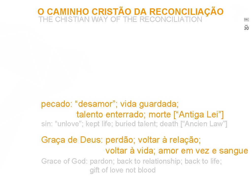 O CAMINHO CRISTÃO DA RECONCILIAÇÃO THE CHISTIAN WAY OF THE RECONCILIATION ￼ _ 30