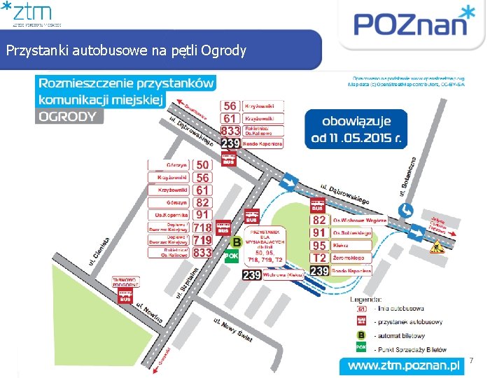 Przystanki autobusowe na pętli Ogrody 7 