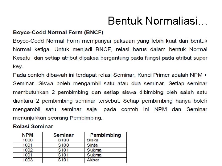 Bentuk Normaliasi… 