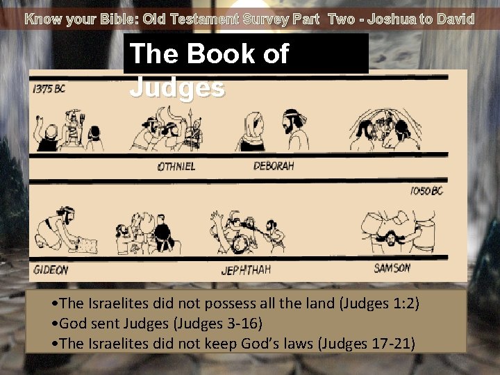 Know your Bible: Old Testament Survey Part Two - Joshua to David The Book