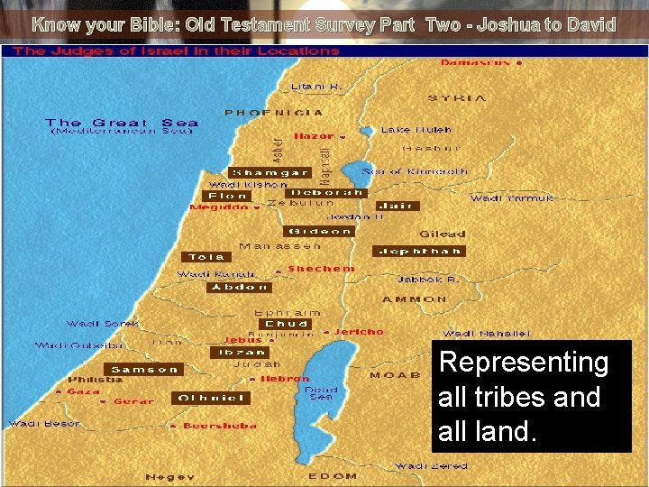 Know your Bible: Old Testament Survey Part Two - Joshua to David Representing all