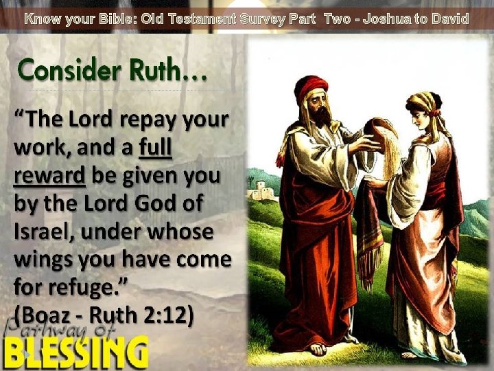 Know your Bible: Old Testament Survey Part Two - Joshua to David 