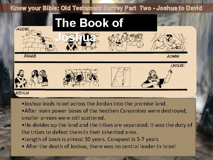 Know your Bible: Old Testament Survey Part Two - Joshua to David The Book