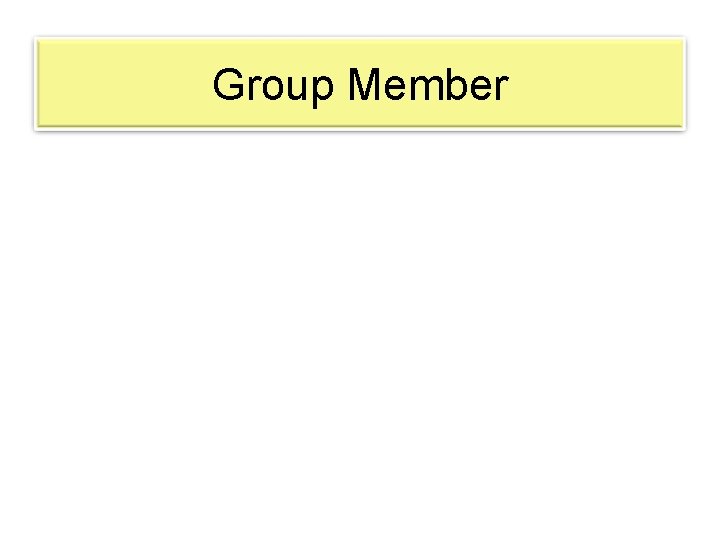 Group Member 