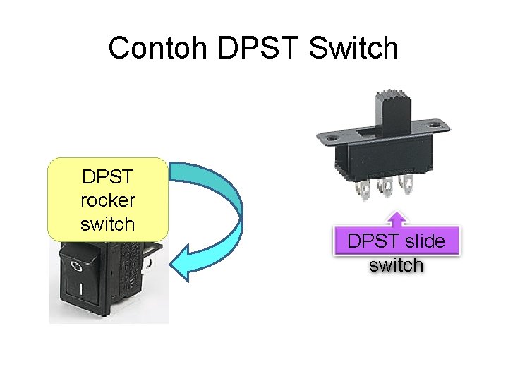 Contoh DPST Switch DPST rocker switch DPST slide switch 