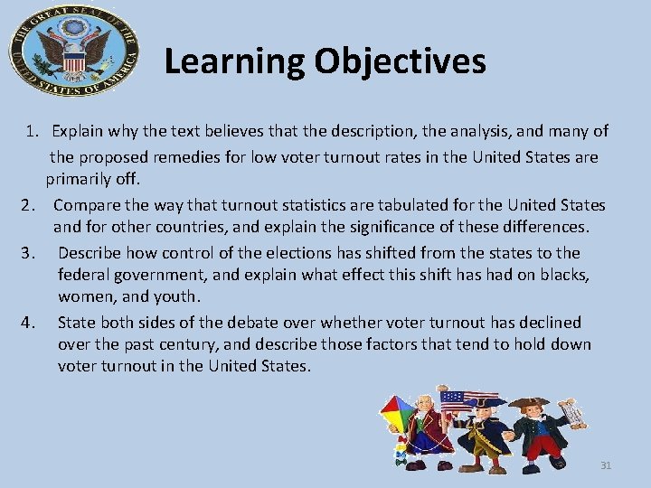 Learning Objectives 1. Explain why the text believes that the description, the analysis, and
